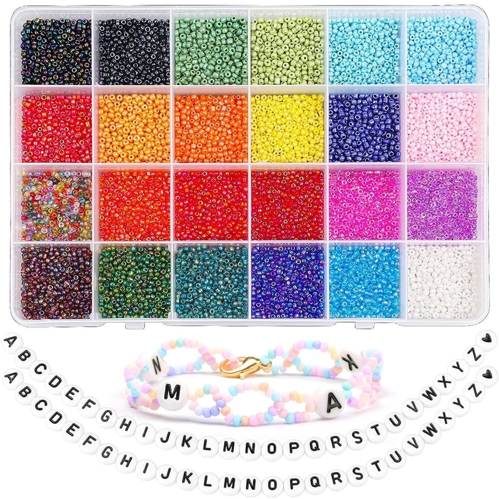 8621 2mm Glass Seed Beads, 12/0 Small Pony Beads Jewelry Friendship